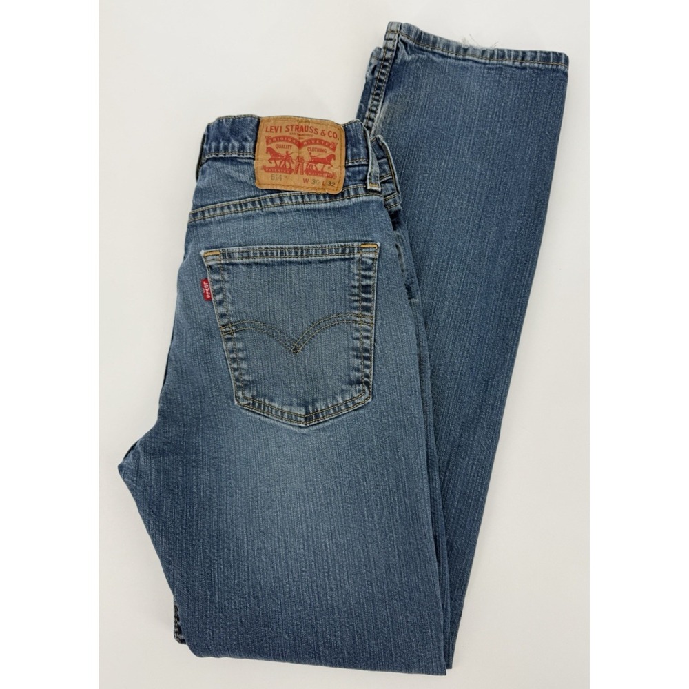 Levis 514 Jeans Men 30x32 Blue Straight Fit Medium Wash American Denim Pants‎